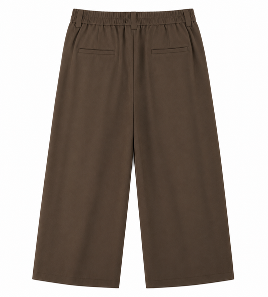 TAKABAH ESSENTIAL BAGGY TROUSERS BROWN