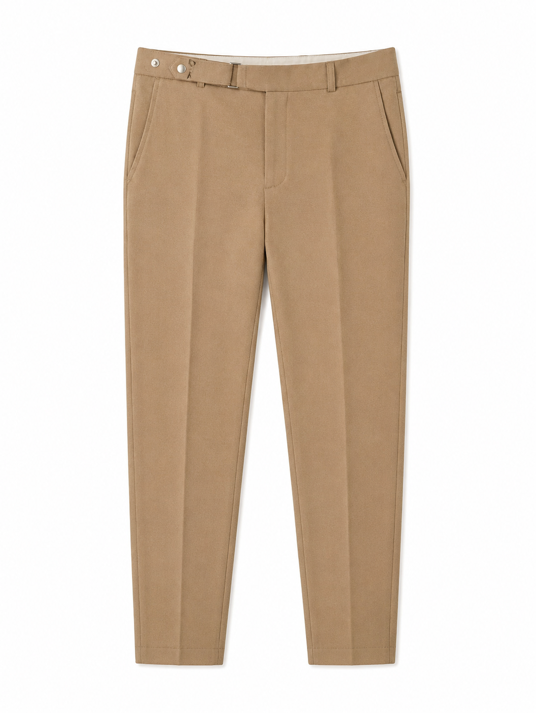 MEN BROWN SMART CASUAL TROUSERS BY TAKABAH