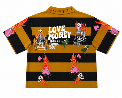 LOVE MONEY BOX FITTED POLO GREEN