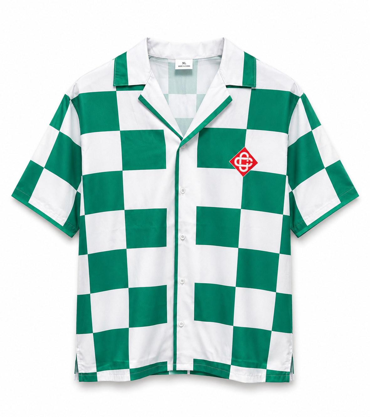 CASA SHIRT AND SHORTS SET GREEN AND WHITE