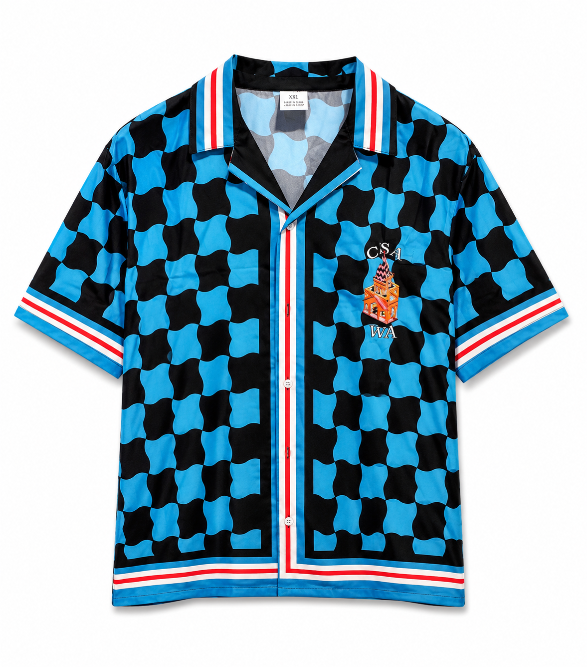 CASA SHIRT AND SHORTS SET BLUE AND BLACK