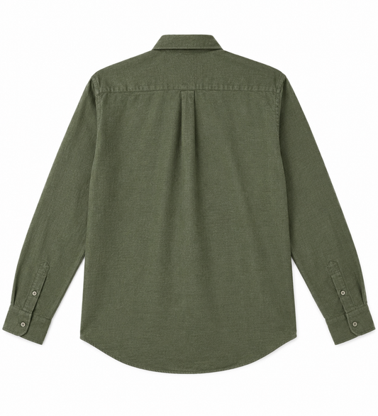 POLO RALPH LAUREN LINEN SHIRT OLIVE GREEN BY TAKABAH