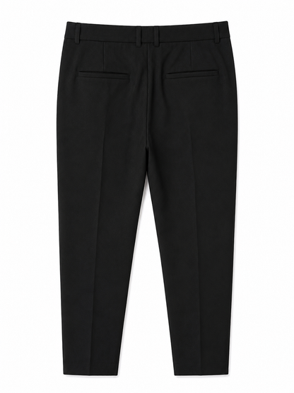 MEN BLACK SMART CASUAL TROUSERS BY TAKABAH