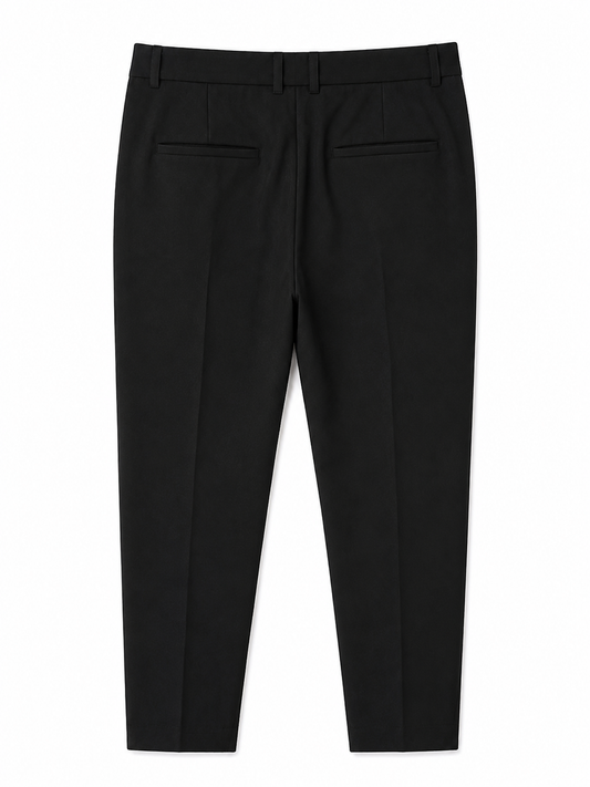 MEN BLACK SMART CASUAL TROUSERS BY TAKABAH