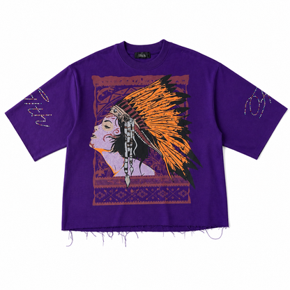 NATIVE DESIGN CROP T SHIRT