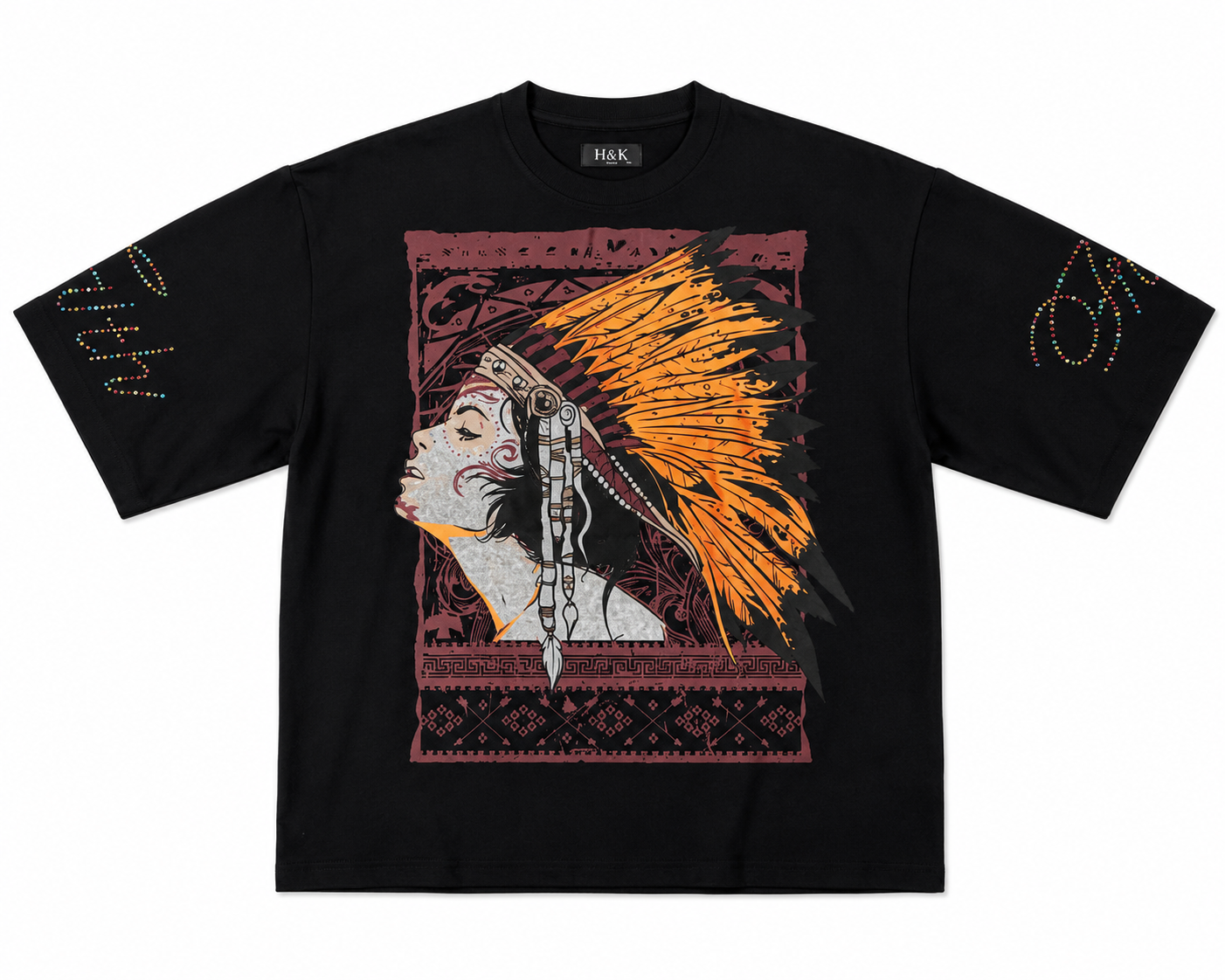 NATIVE DESIGN CROP T SHIRT
