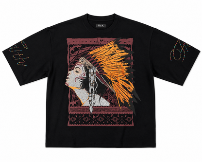 NATIVE DESIGN CROP T SHIRT