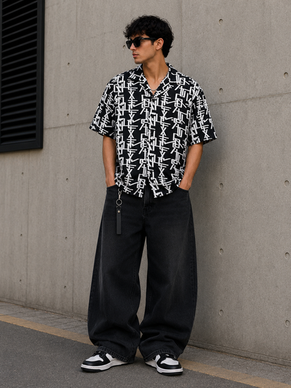 TAKABAH NOIR GRID SHIRT