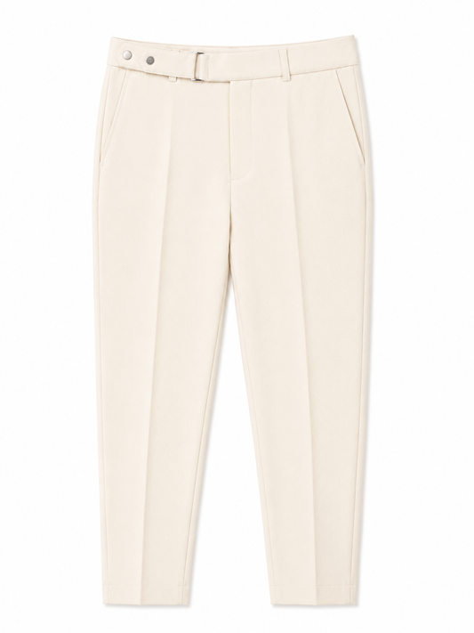 MEN CREAM  SMART CASUAL TROUSERS BY TAKABAH