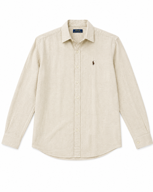 POLO RALPH LAUREN LINEN SHIRT CREAM BY TAKABAH