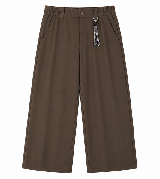 TAKABAH ESSENTIAL BAGGY TROUSERS BROWN