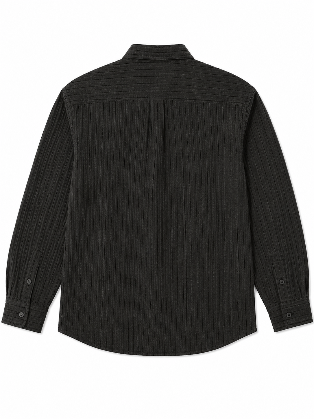 LINEN LINED PATTERN SHIRT BY TAKABAH BLACK