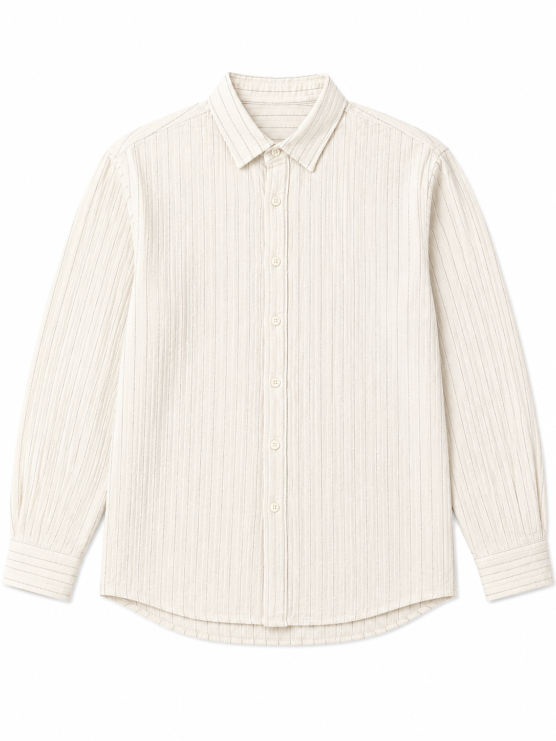 LINEN LINED PATTERN SHIRT BY TAKABAH OFF WHITE