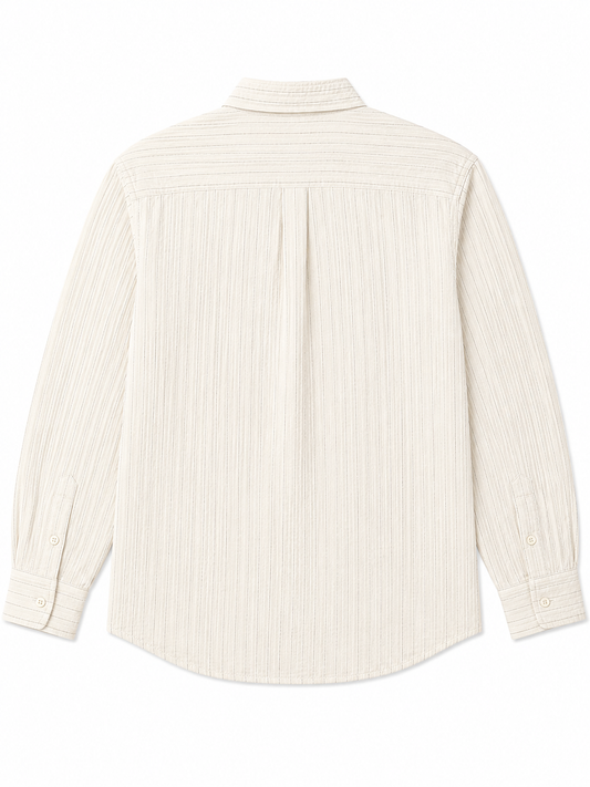 LINEN LINED PATTERN SHIRT BY TAKABAH OFF WHITE