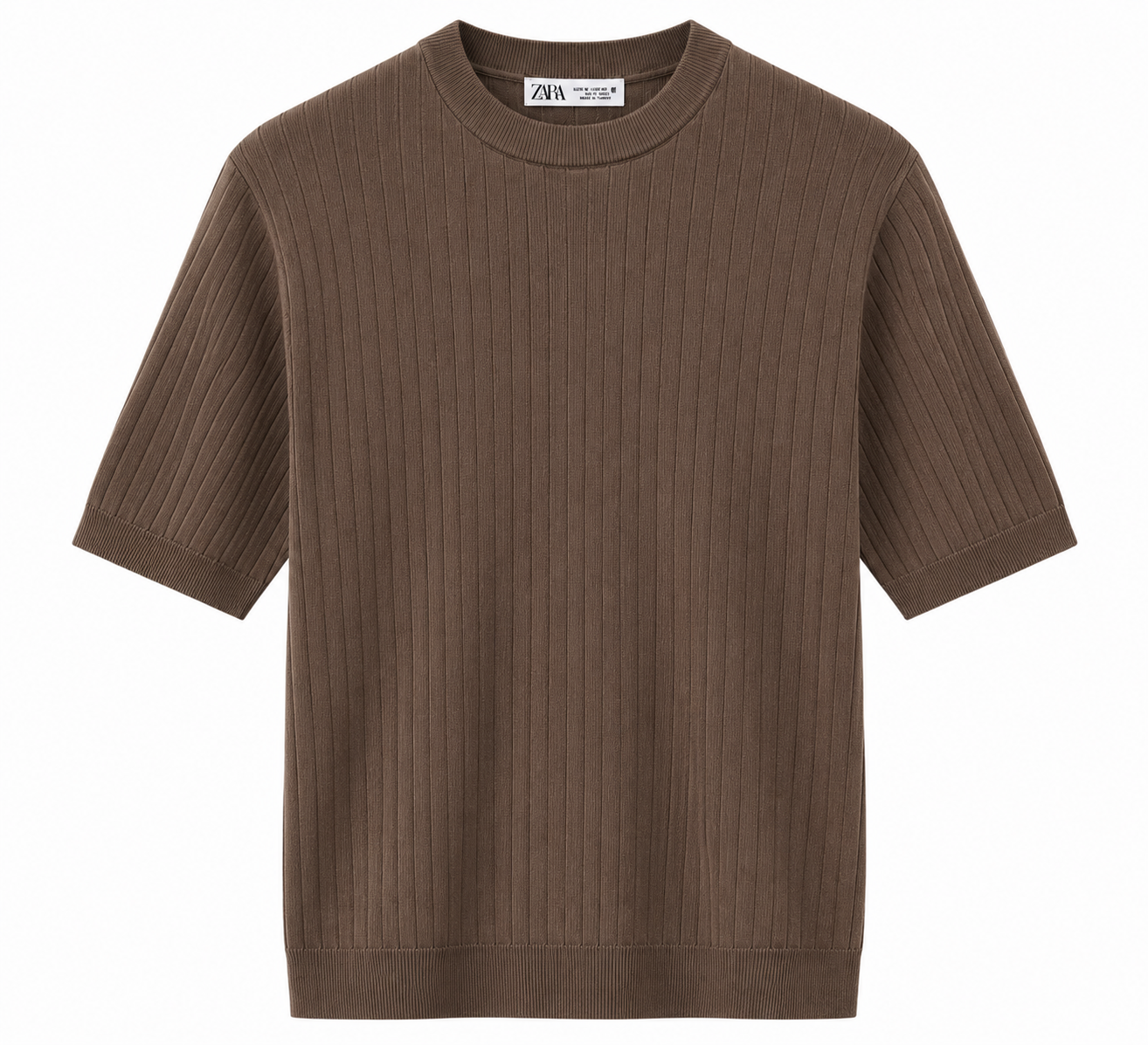 ZARA TSHIRT CLASSIC BROWN