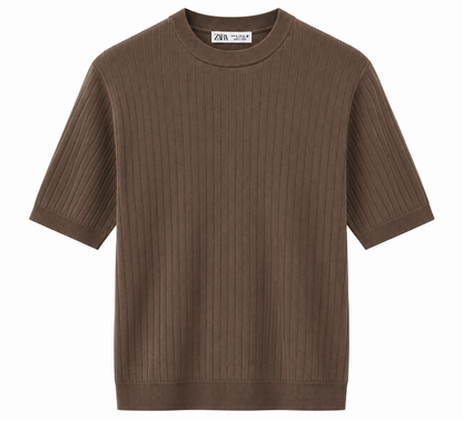 ZARA TSHIRT CLASSIC BROWN