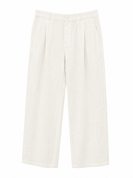 Linen white pants by takabah