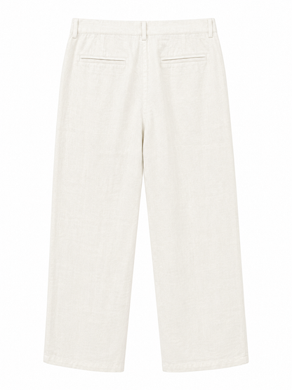 Linen white pants by takabah