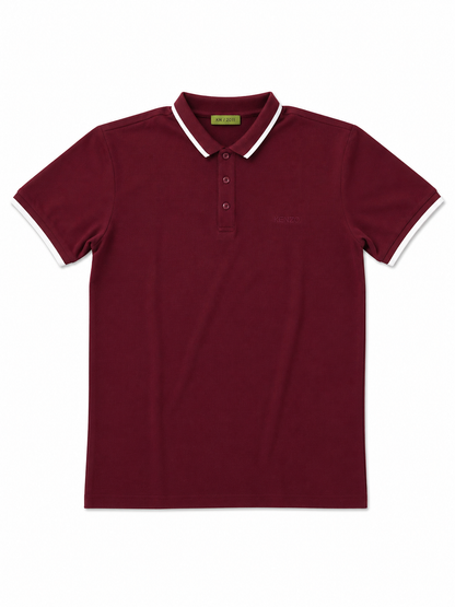 KASRO POLO NECK T SHIRT RED