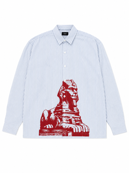 SPHINX STIPED SHIRT FULL SLEVE BY TAKABAH SKY BLUE