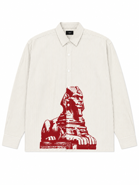 SPHINX STIPED SHIRT FULL SLEVE BY TAKABAH SKY OFF WHITE