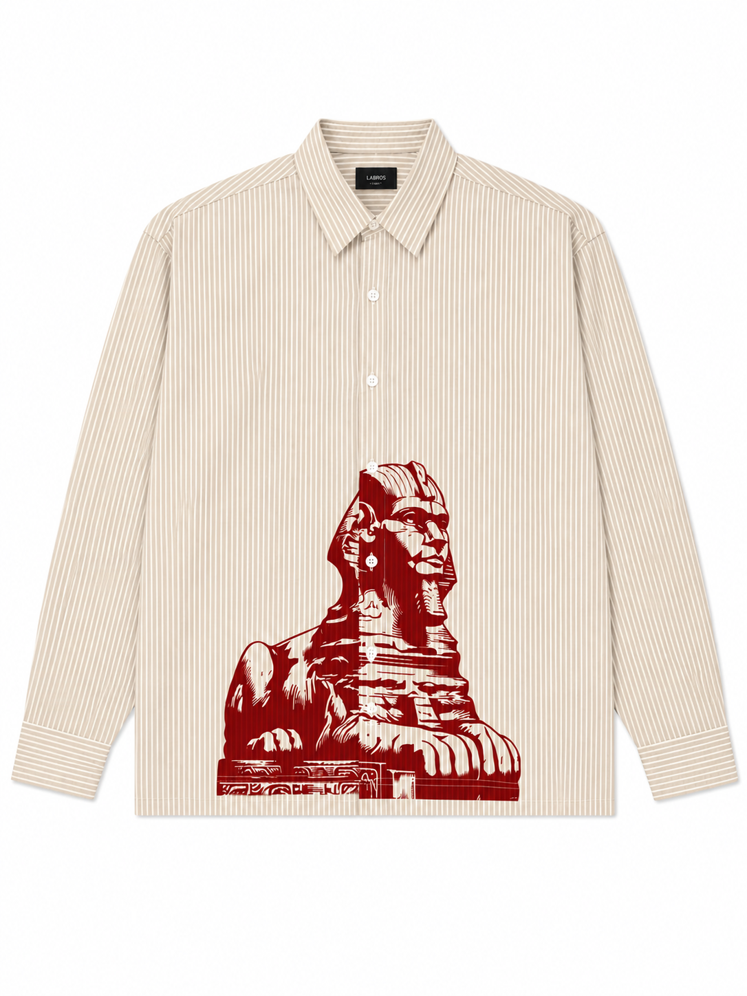 SPHINX STIPED SHIRT FULL SLEVE BY TAKABAH BEIGE