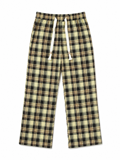 CHECK PANTS GREEN AND BLACK