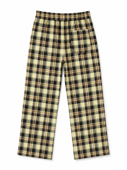 CHECK PANTS GREEN AND BLACK