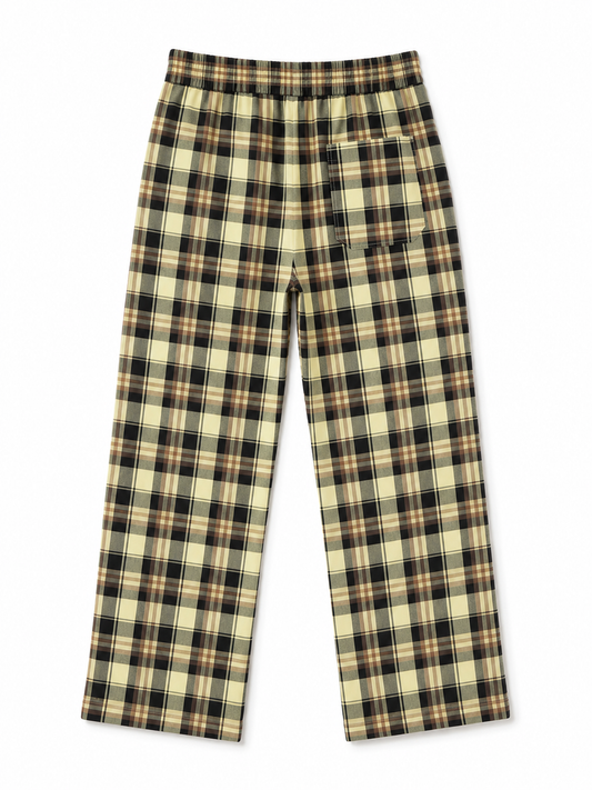 CHECK PANTS GREEN AND BLACK