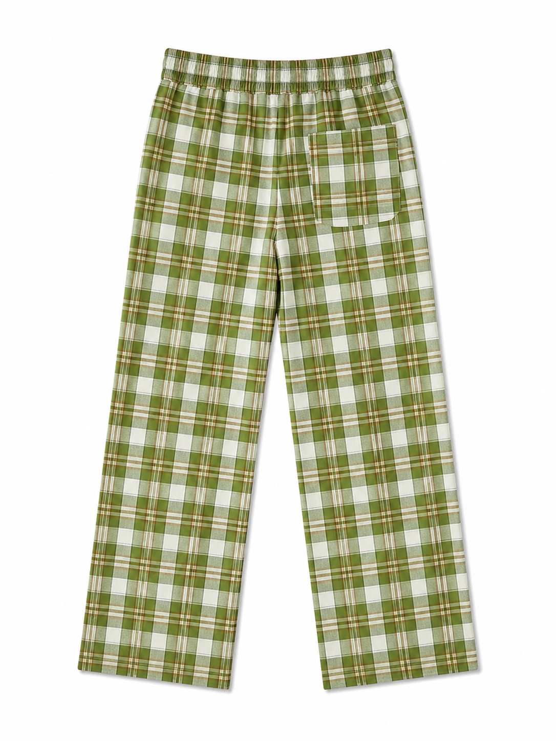 CHECK PANTS BROWN AND GREEN