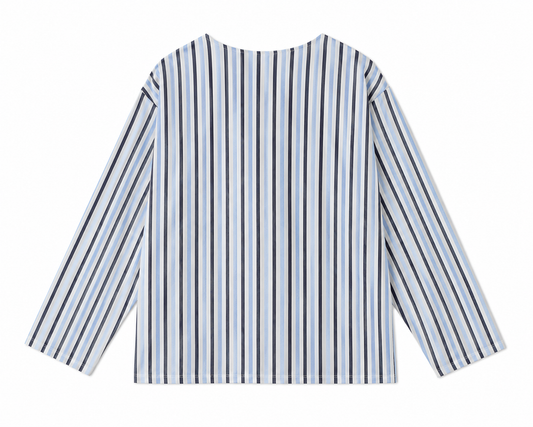 TAKABAH COASTAL STRIPE SHIRT BLUE