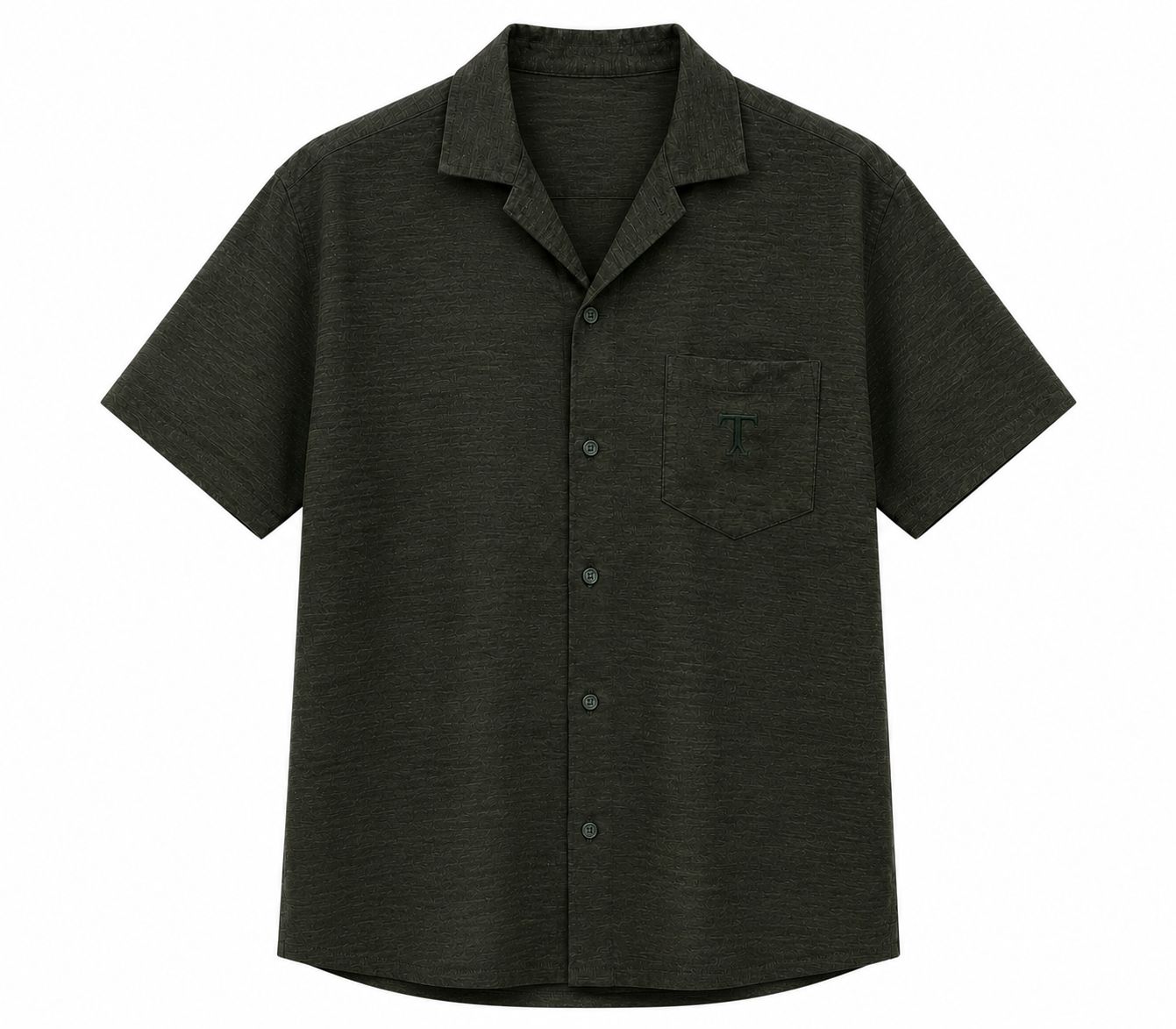 TAKABAH LINEN HALF SLEEVE SHIRT OLIVE