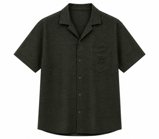 TAKABAH LINEN HALF SLEEVE SHIRT OLIVE