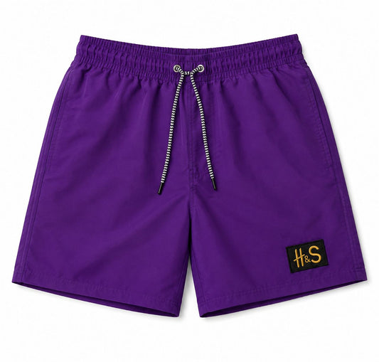 TAKABAH PURPLE BEACH SWIM SHORTS