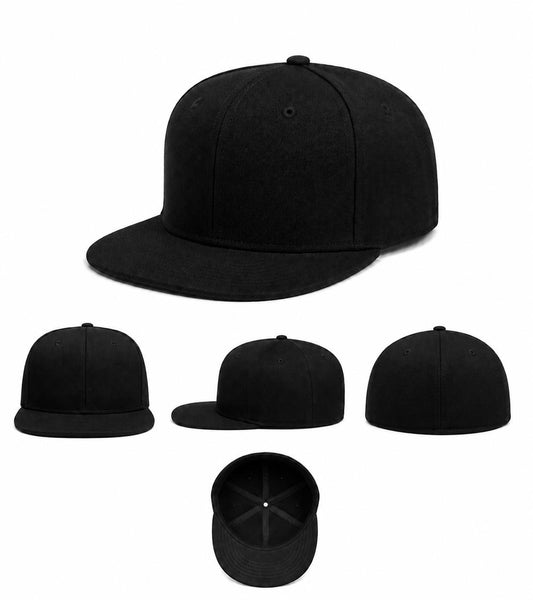 BLACK FLAT CAP